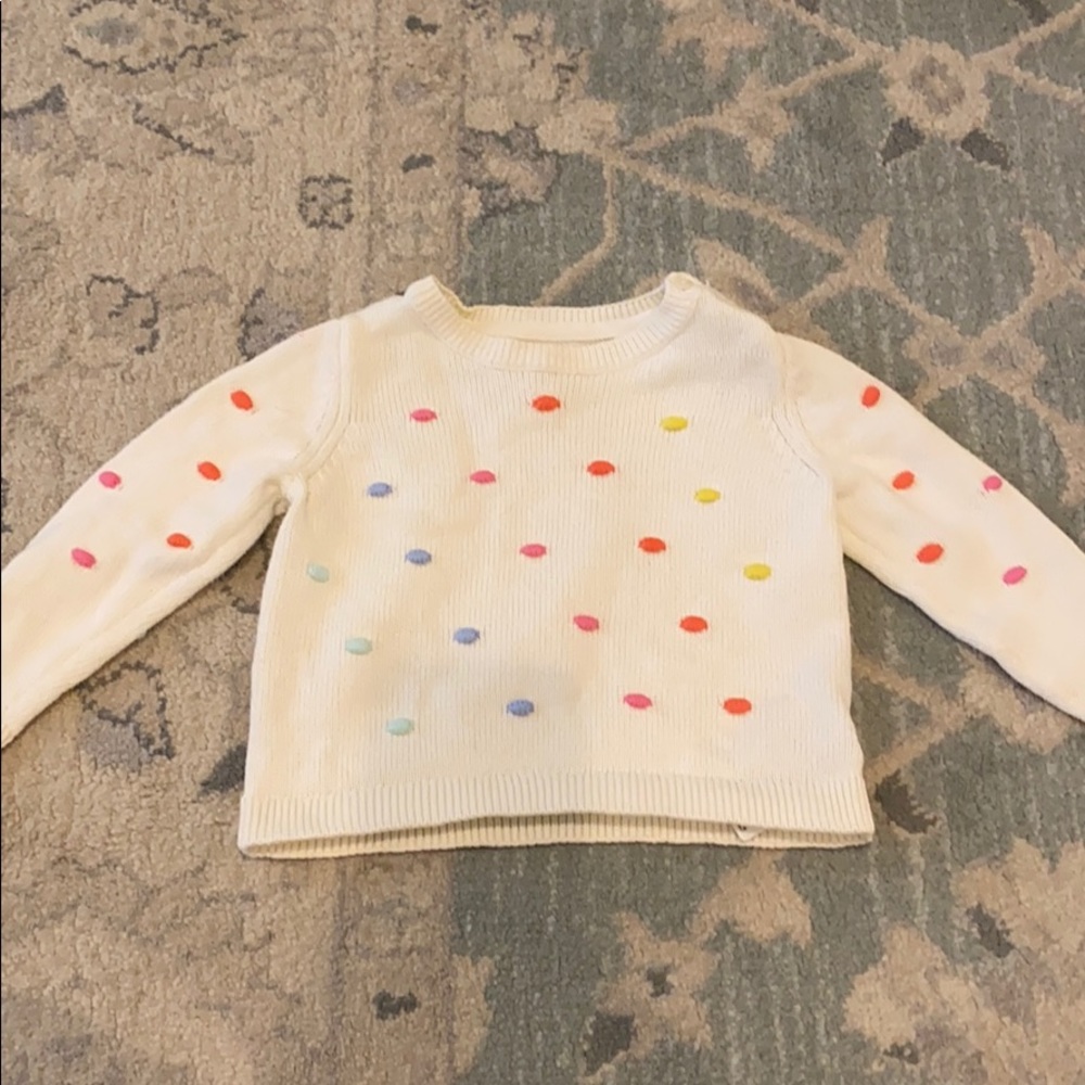 Baby Gap 12-18m cotton sweater with colored balls